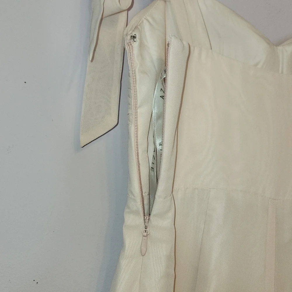 NWT AZAZIE LIZET Alabaster A-Line Sweetheart Neckline Chiffon Dress, size A4 - Picture 5 of 16